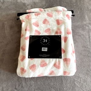 Halloween pink candy corn plush velvet throw